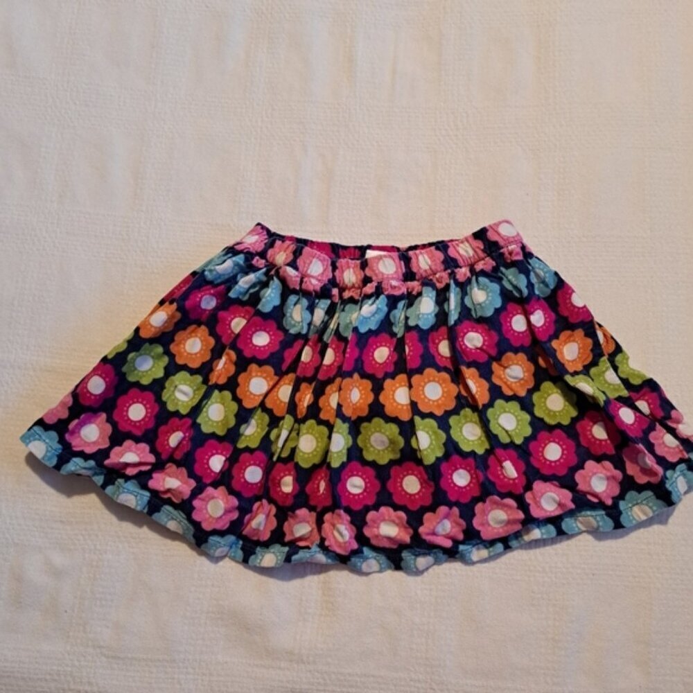 Gymboree girls size 3T Smart and Sweet Line flowered corduroy skirt